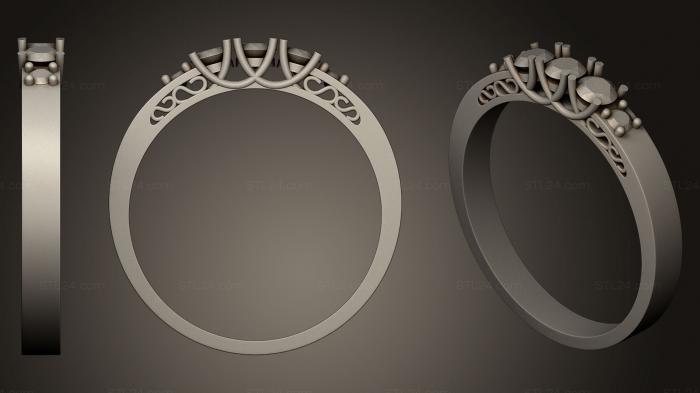 Ювелирные перстни и кольца (Кольцо 64, JVLRP_0165) 3D модель для ЧПУ станка